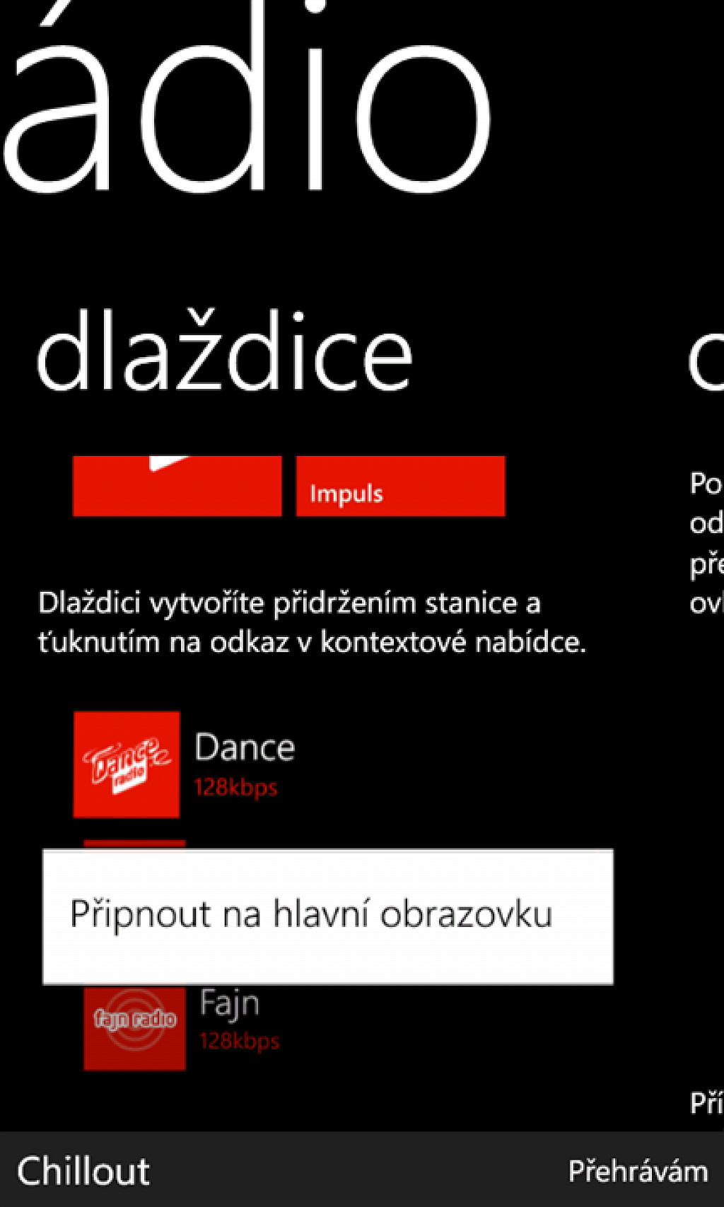 Radio pro Windows Phone 7