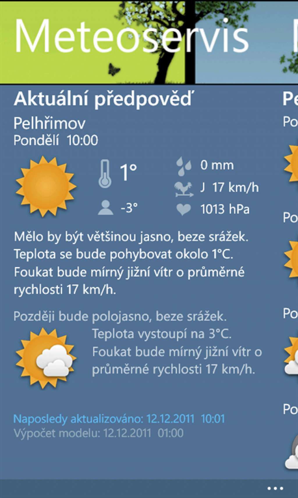 Meteoservis Windows Phone 7