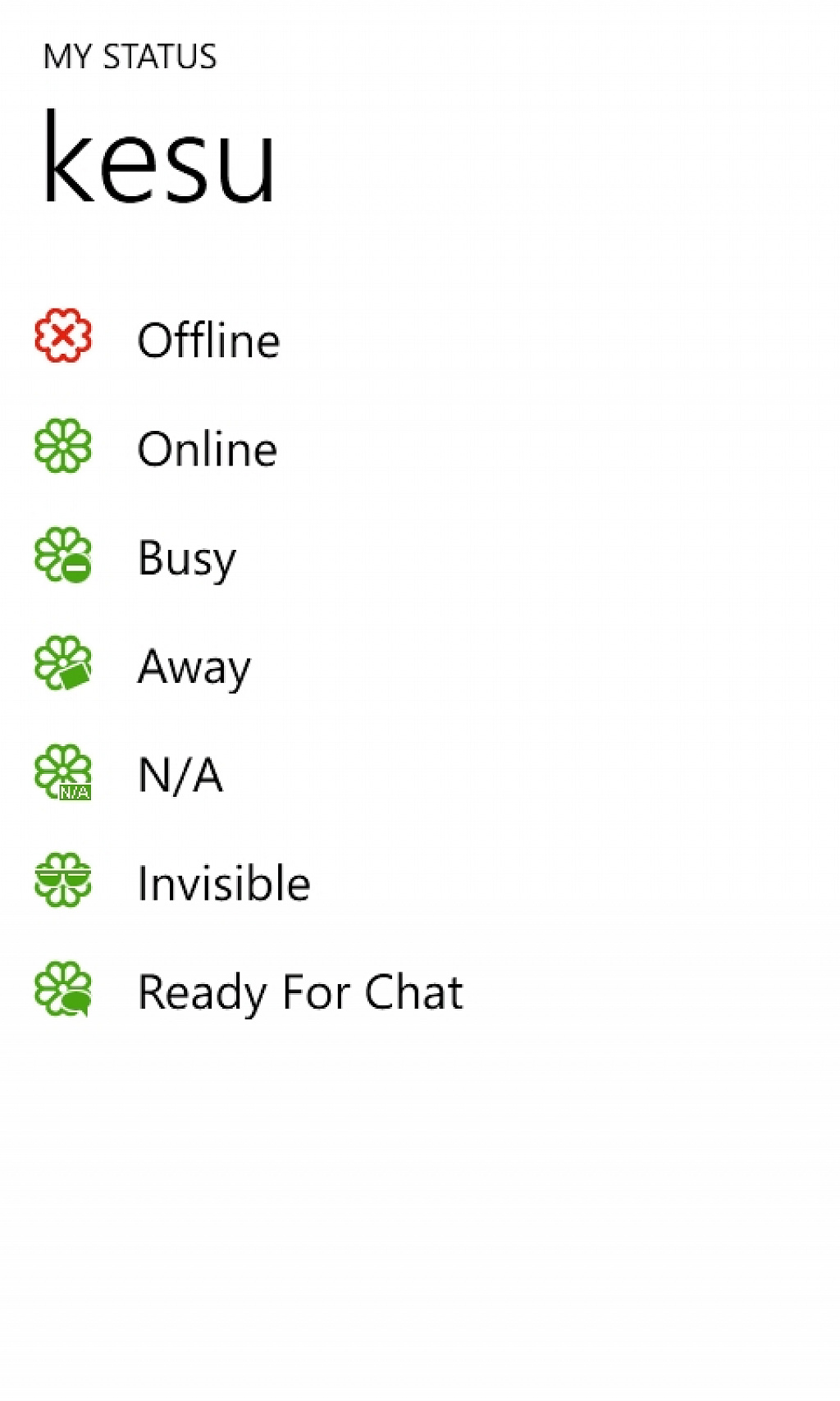 ICQ pro Windows Phone