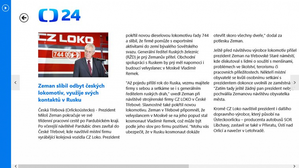 ČT24 pro Windows 8
