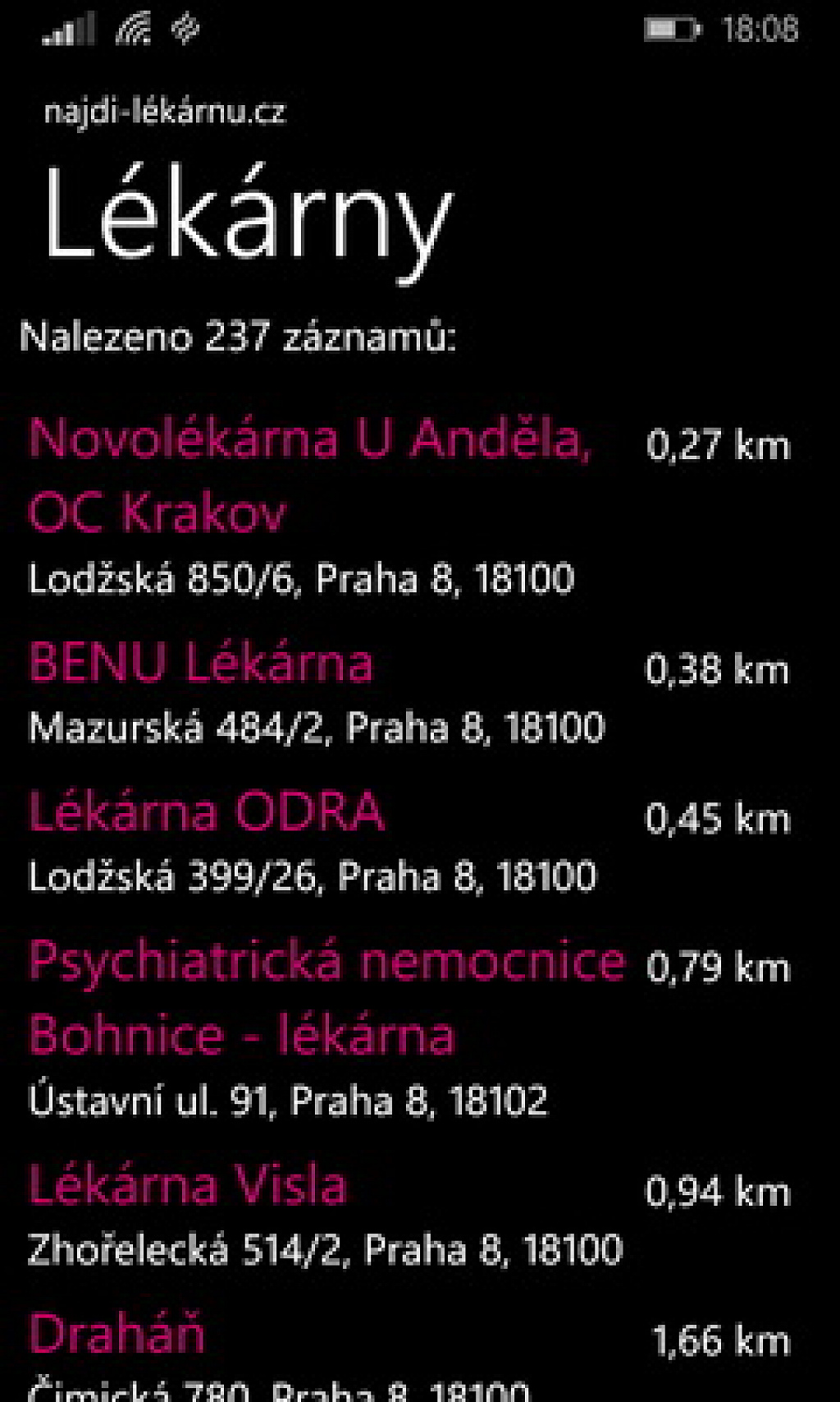Najdi lékárnu