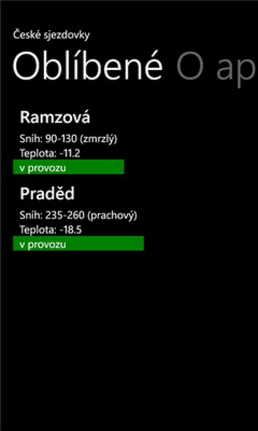 sjezdovky