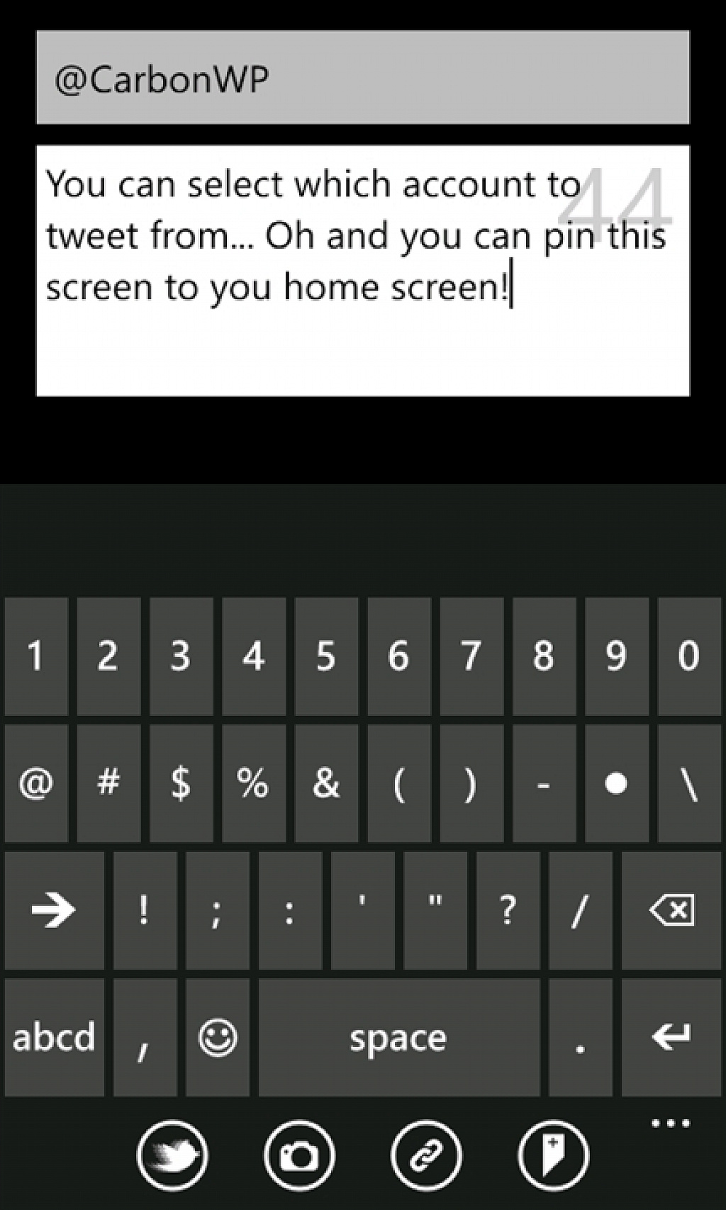 Carbon Twitter Windows Phone