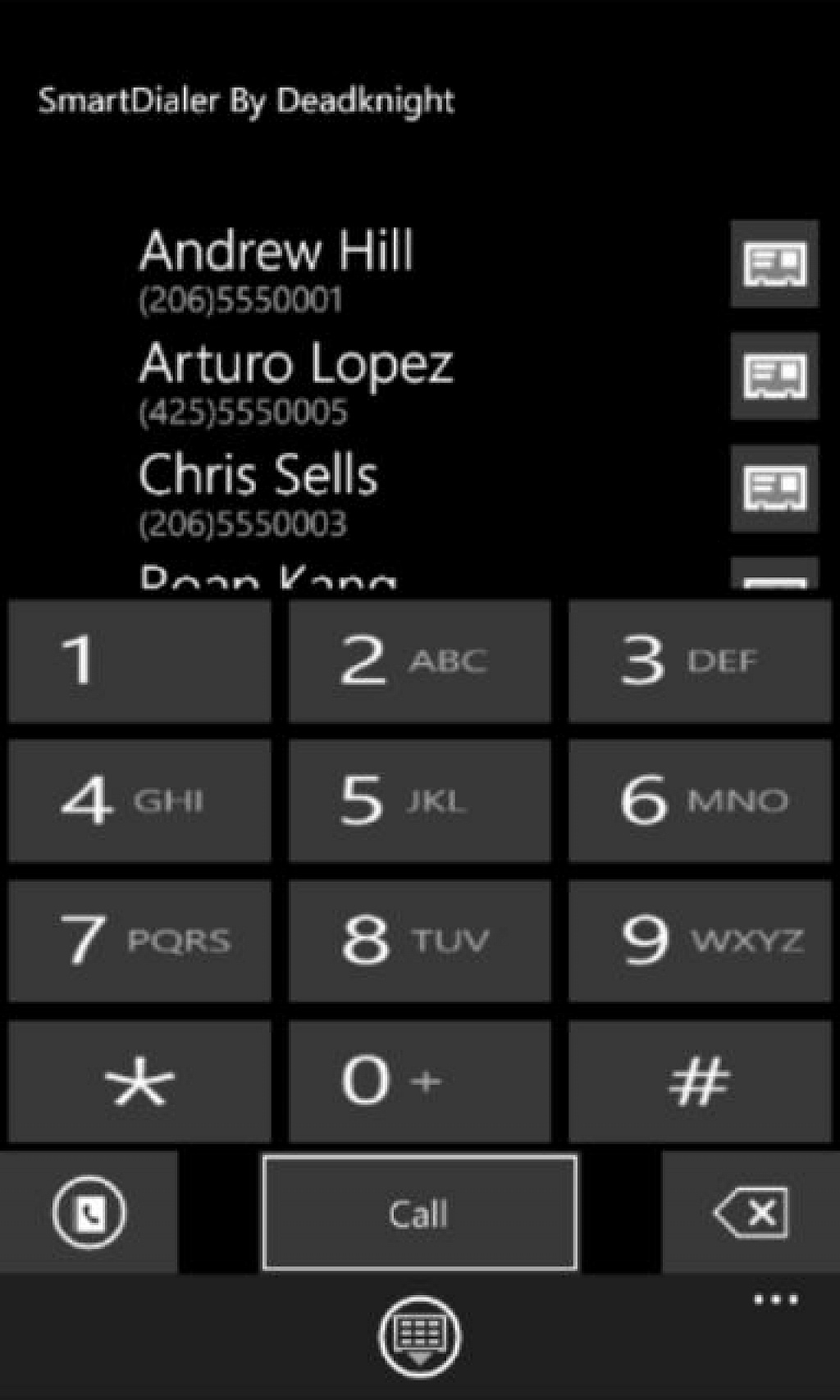 Smart dialer pro Windows phone 7