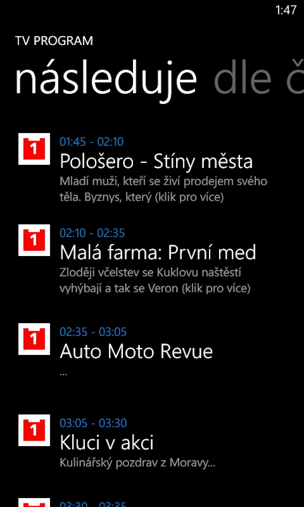 TV program
