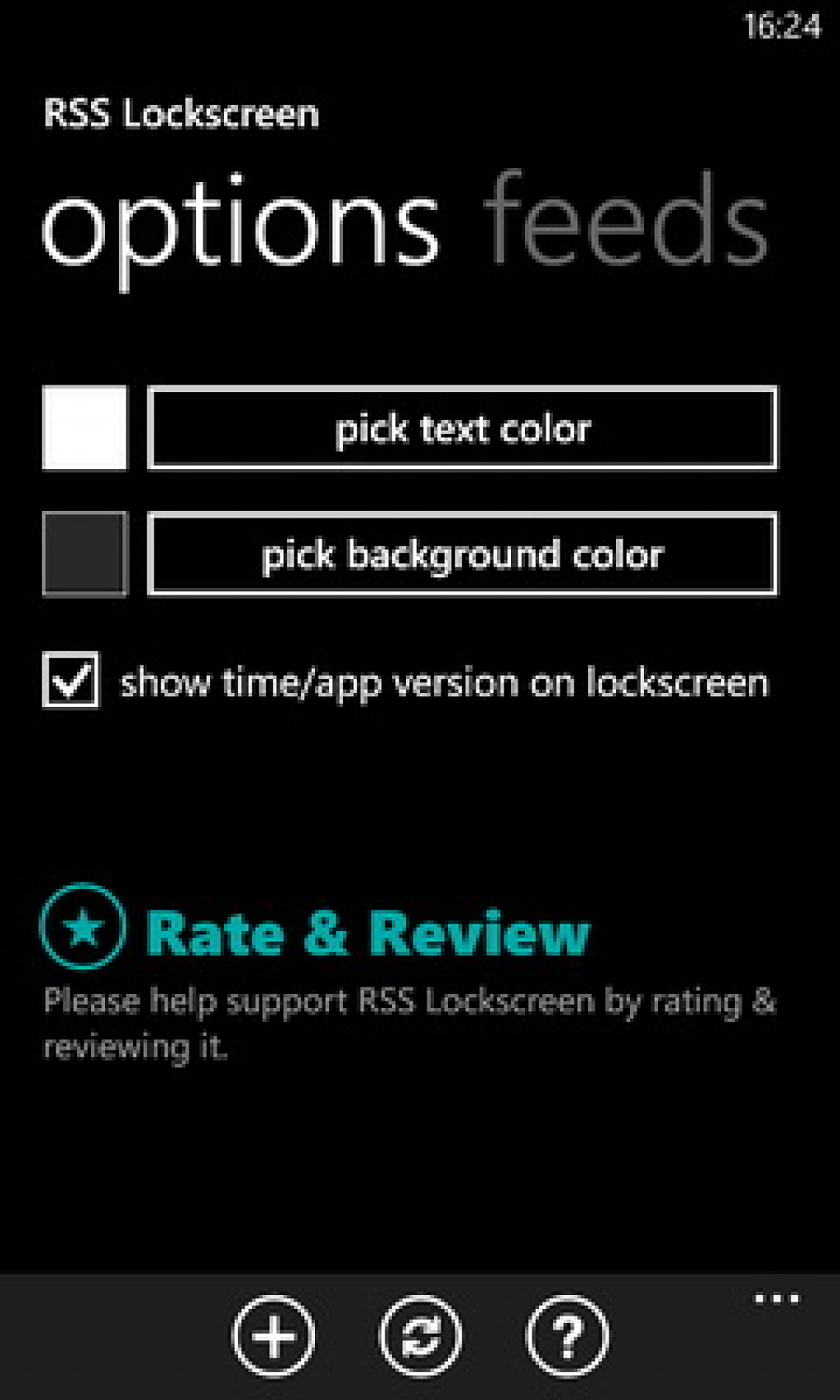 rss lockscreen