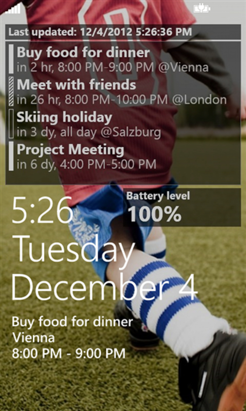 LockScreen Calendar