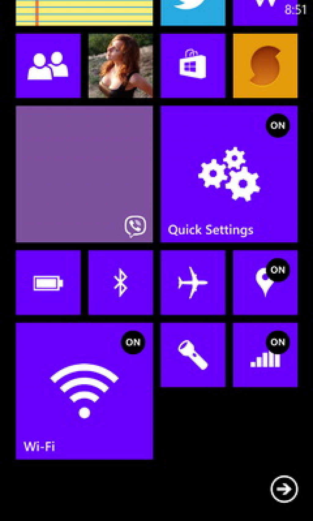 quick settings